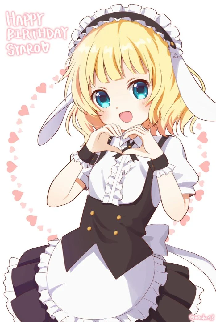 Birthday wishes in café uniform